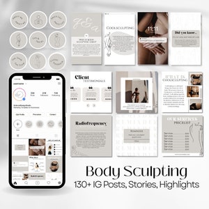 Body Sculpting Instagram Templates | Body Contouring Posts | Body Sculpting Marketing Templates