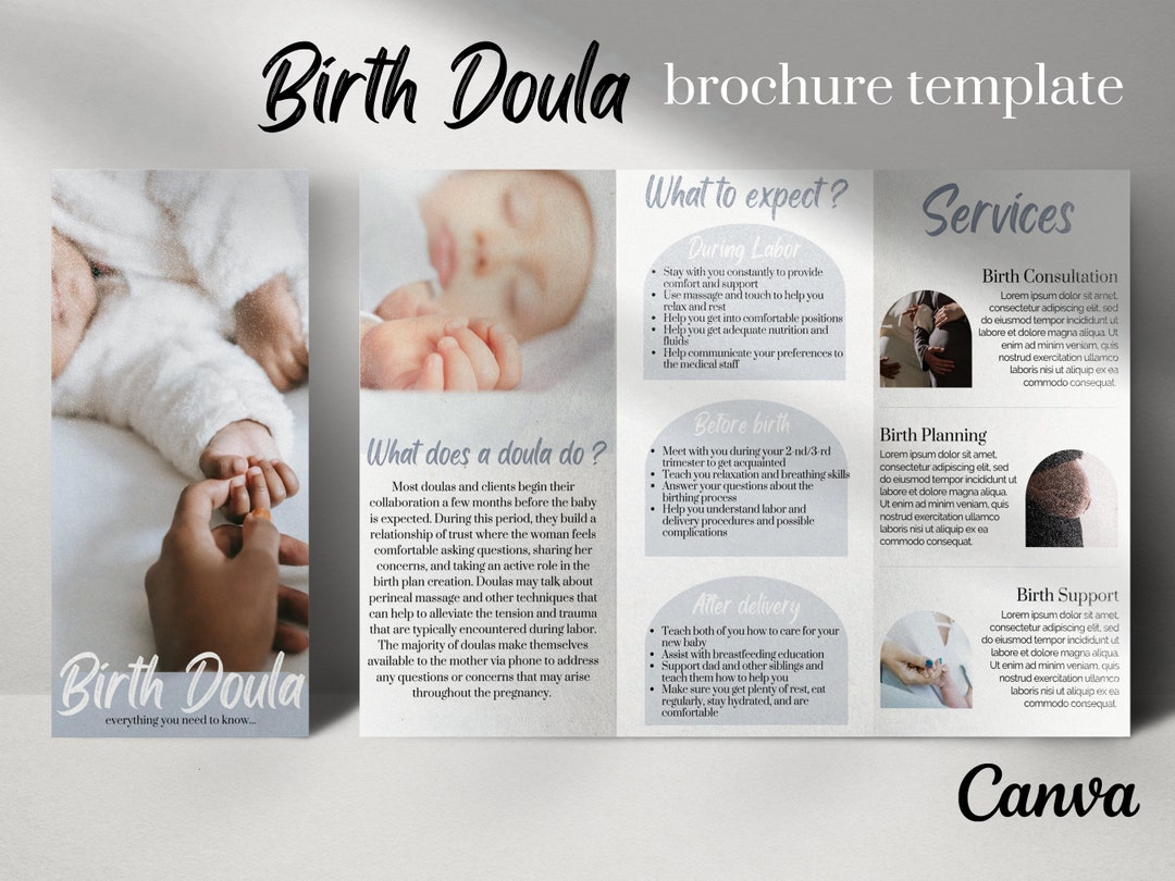 Birth Doula Brochure Template: Trifold Marketing Design (digital) - Etsy