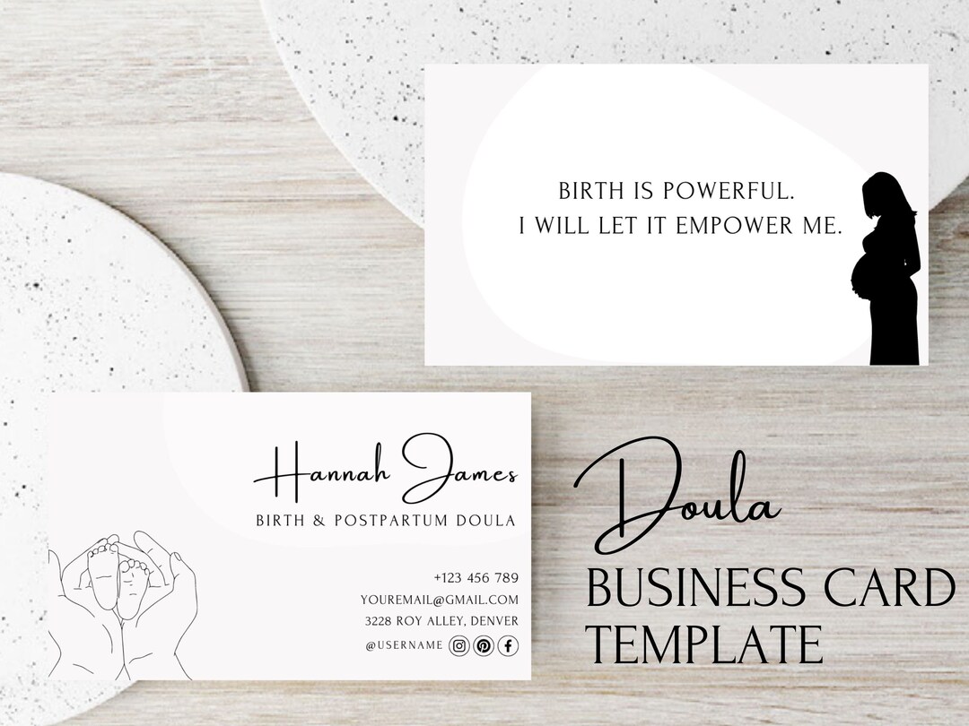 Doula Rack Card Examples Doula Business Card Template: Birth Worker Card (digital Download) - Etsy