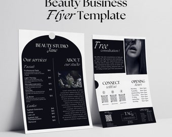 Esthetician Flyer Template: Beauty Salon & Spa Brochure (Digital Download)