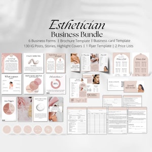 Kosmetikerin Business Bundle | Kosmetikerin Vorlagen Branding Kit | Hautpflege Business Templates