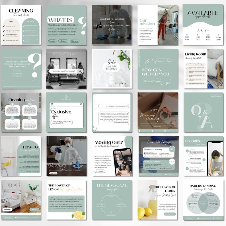 Cleaning Business Social Media Templates: 100 Ready-to-use Posts ...