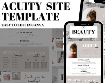 Minimalist Acuity Scheduling Website Template: Beige Beauty Theme