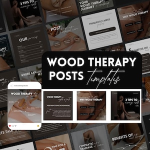 Holztherapie Social Media Templates: Body Sculpting Posts (Canva Editierbar)