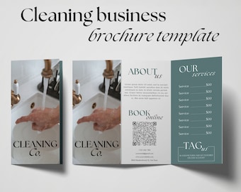Cleaning Business Brochure Template: Housekeeping Services (Digital Download)