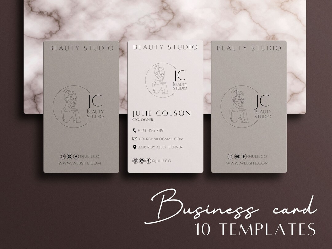 10 Esthetician Business Card Templates Esthetician Branding Etsy