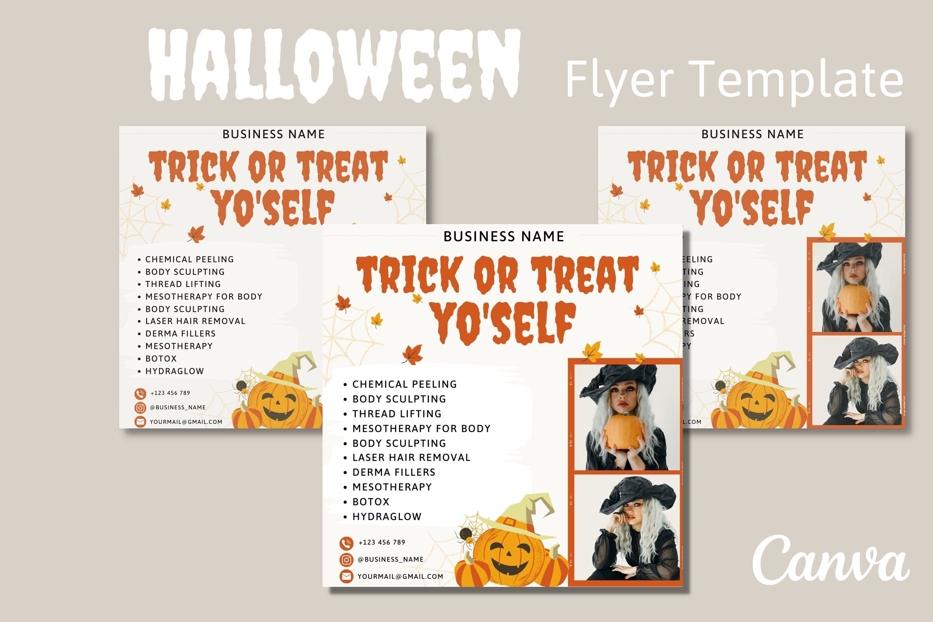 Halloween Esthetician Flyer Template: Beauty Business Marketing (digital  Download) - Etsy, image size:3000x2000