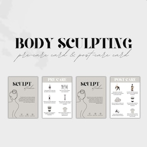 Body Sculpting Pre-care & Aftercare Card Template
