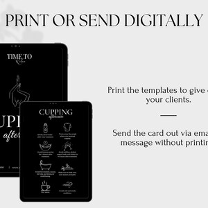 Cupping Aftercare Card Template: Massage Therapy (Digital Download) image 3