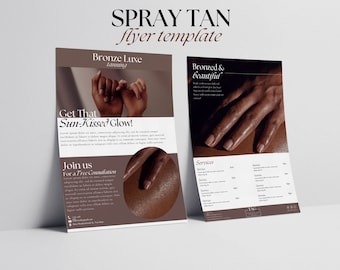 Spray Tanning Flyer Template | Spray Tan Marketing | Spray Tan Artist | Spray Tan Artist