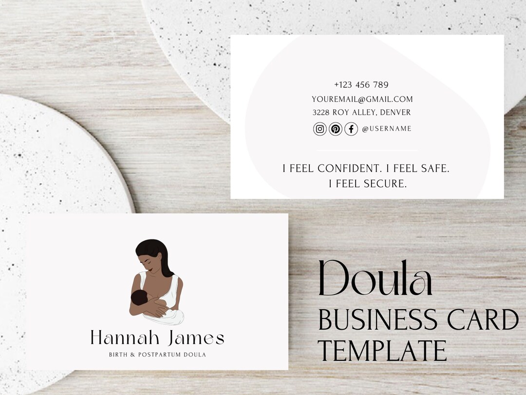 Doula Business Card Template | Birth Doula Branding | Doula Marketing ...