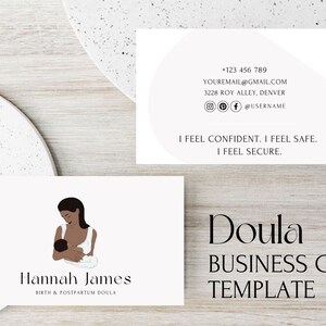 Doula Rack Card Examples Doula Business Card Template | Birth Doula Branding | Doula Marketing ...