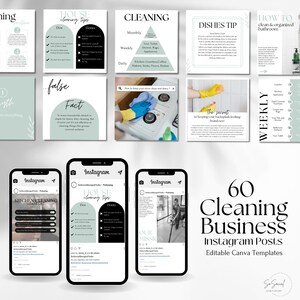 Cleaning Business Social Media Templates | Cleaning Business Posts | Cleaning Business Marketing | Cleaning Business Bundle