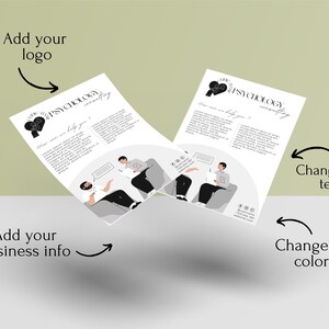 Flyer template where you can add your logo, business info, change the text and the colors to fit your business.