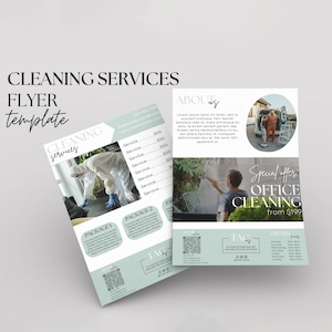 Reinigungsservice Flyer Vorlage | Reinigung Business Broschüre, Flyer Vorlage | Hausreinigung, Hauswirtschaft