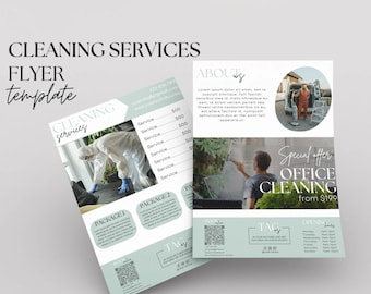 Cleaning Services Flyer Template | Cleaning Business Brochure, Flyer Template | House Cleaning, Housekeeping