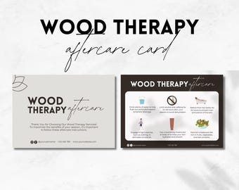Wood Therapy Aftercare Card Template: Body Sculpting (Canva Editable)
