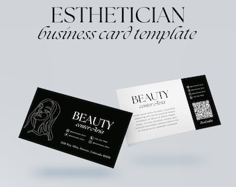 Esthetician Business Card Template: Elegant Beauty Salon Design