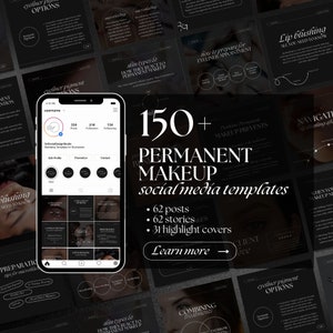 Permanent Makeup Post Templates | PMU Artist Social Media Templates | Lip Blush Post Templates