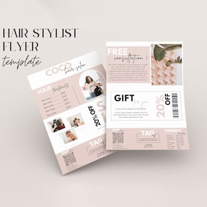 Modelo de folheto para cabeleireiros | Folheto para salão de cabeleireiro | Marketing para cabeleireiros | Flyet para cabelo
