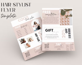 Hair Salon Flyer Template: Customizable Marketing Design (Digital Download)