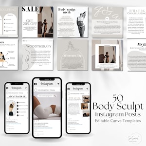 Body Sculpting Instagram Post Templates | Body Contouring Content | Body Sculpt Templates