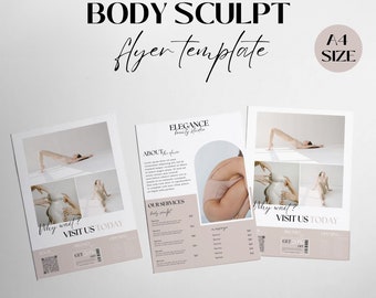 Body Sculpting Flyer Template: Esthetician Marketing (A4)