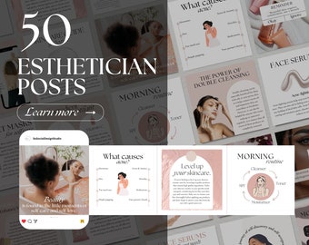 Esthetician Social Media Templates: Skincare Posts (Digital Download)