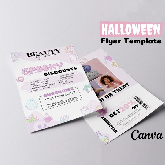 Halloween Esthetician Flyer Template: Halloween Season Beauty Marketing (Digital Download)
