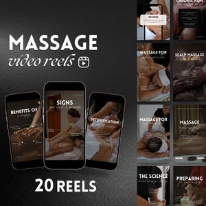 Massage Therapy Reel Templates | Massage Social Media Posts | Massage Video Reels | Massage Therapist, MedSpa Videos
