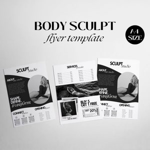 Szablon ulotki Body Sculpting | Ulotka Body Contouring | Broszura Body Sculpt, Ulotka | Broszura Med Spa