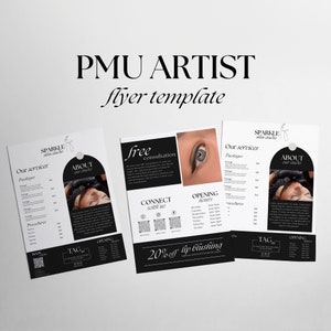 Szablon ulotki artysty PMU