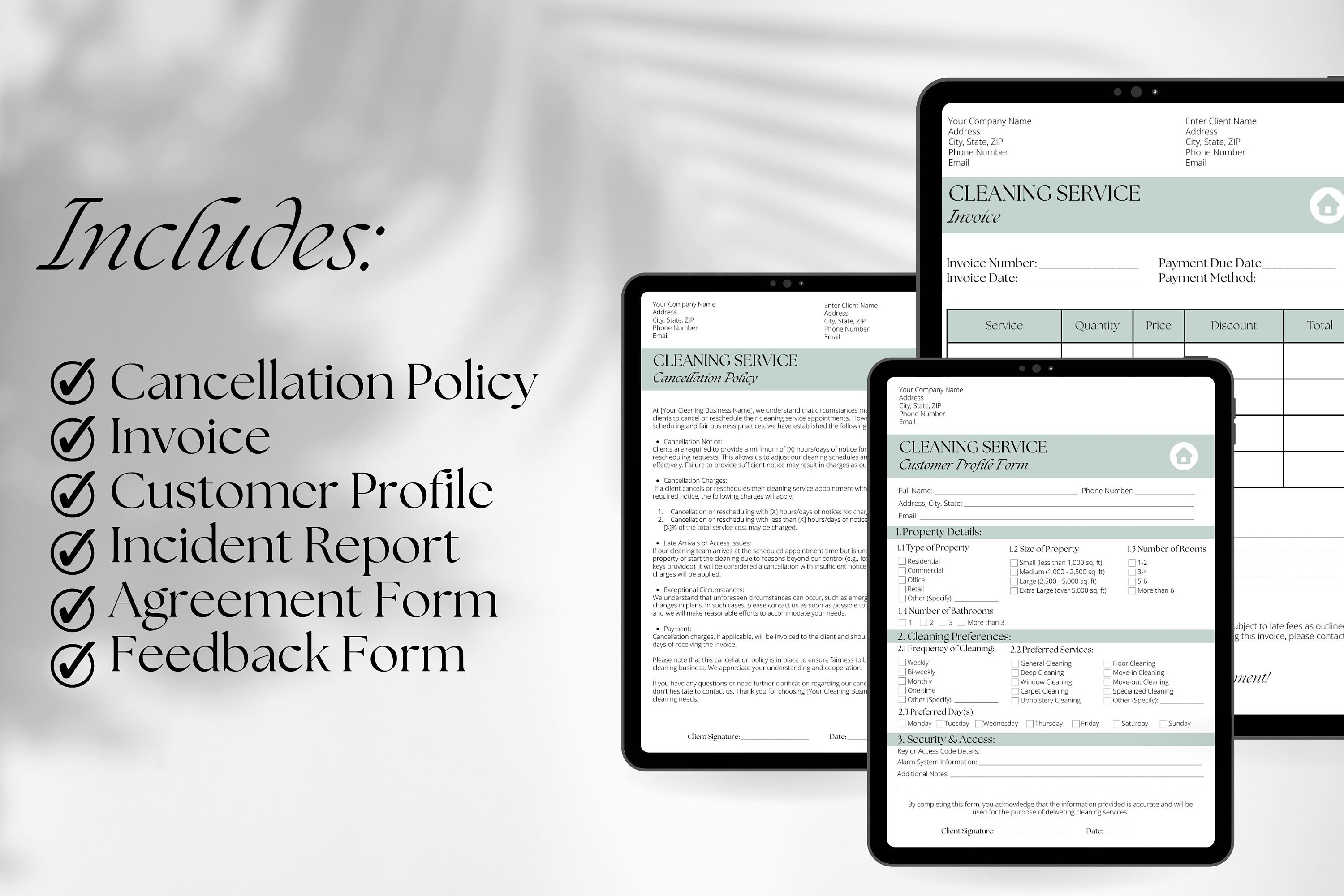 Cleaning Business Forms Templates Cleaning Service Forms Etsy Cleaning business forms templates cleaning service forms etsy