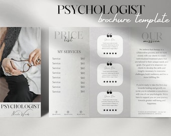 Psychologe Broschüre Vorlage | Therapeut Trifold Broschüre | Therapieflyer