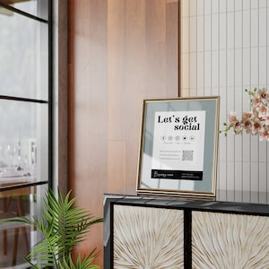 Social Media Business Sign Template | Social Media Sign| Follow Us On Social Media Sign | Small Business Sign