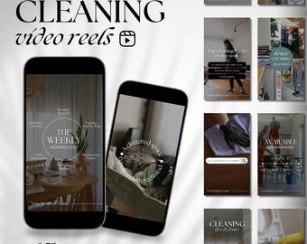 Cleaning Business Reels Templates: Social Media Content (Canva Editable)