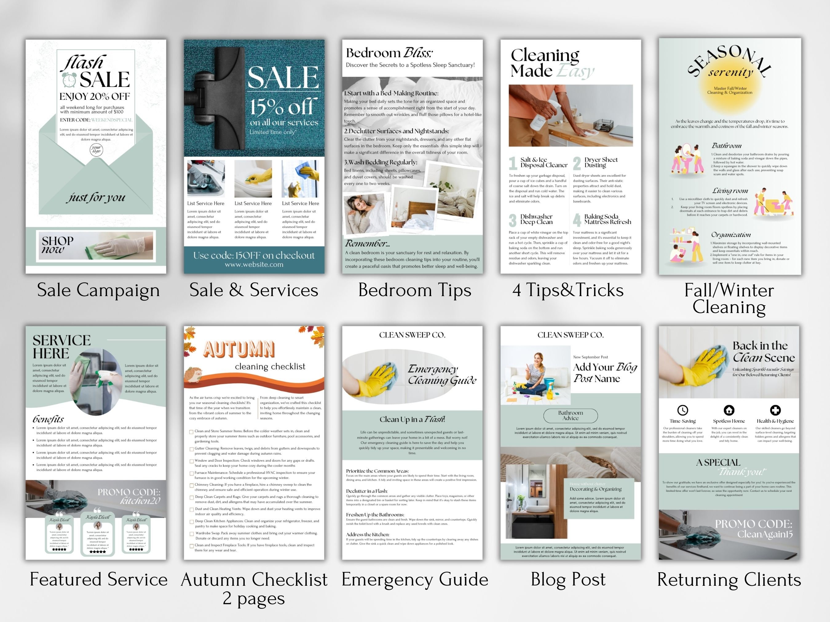 Cleaning Business Newsletter Templates: 30+ Email Designs (canva) - Etsy