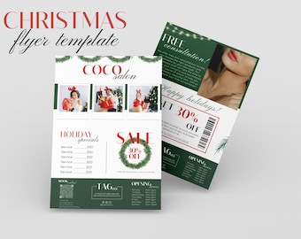 Christmas Esthetician Flyer Template: Holiday Spa Marketing (Digital Download)