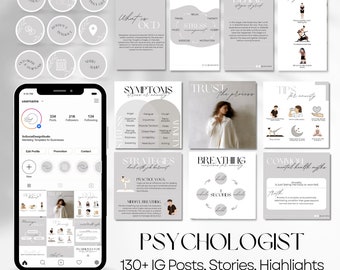 Psychiatrie Instagram Templates: Posts, Stories, Highlights