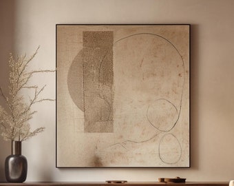 Brown Minimalist Art Brown Wabi Sabi Wall Art Home Decor Art Oversized Brown Neutral Wall Painting Brown Textured Art Brown Texture Painting