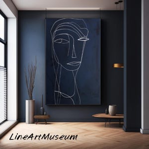 Black And White Painting, Large White Textured Wall Art, Black And White Wall Art, Black And White 3D Abstract Art, Face Abstract Painting