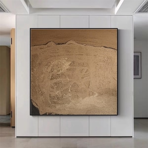 Beige Abstract Wall Art Brown Textured Painting Beige Abstract Painting Beige Abstract Wall Art Beige Oversized Wall Art Beige Wall Decor
