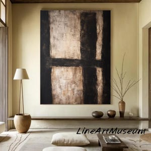 Large Brown Beige Abstract Wall Art Beige Wabi Sabi Textured Painting Brown Boho Abstract Painting Neutral Wall Decor Living Room Wall Art