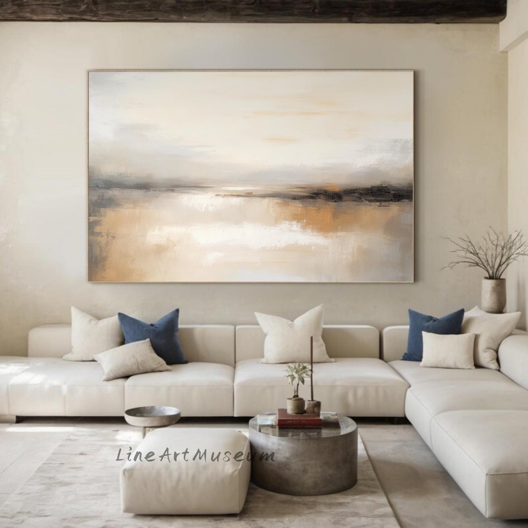 Brown Wabi Sabi Wall Art Large Brown Abstract Wall Art Neutral Abstract ...