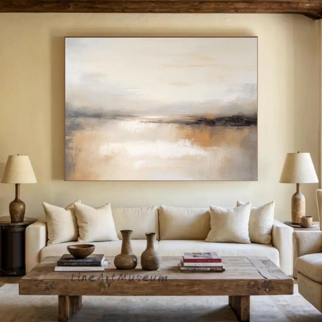 Brown Wabi Sabi Wall Art Large Brown Abstract Wall Art Neutral Abstract ...