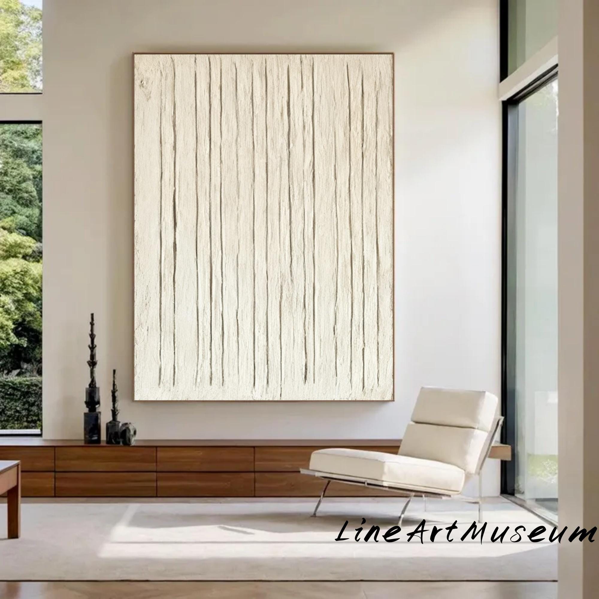 Beige Abstract Texture Painting: Minimalist Modern Wall Art - Etsy