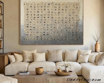 Wabi Sabi Wall Art, Beige & Brown Abstract Texture Painting