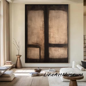 Large Original Brown Abstract Painting,Beige Painting,Earth Tone Art Minimalist Painting,Brown Texture Wall Art,Modern Wabi sabi Home Decor