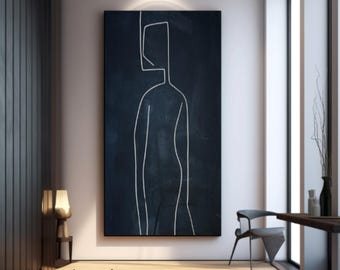 Pintura abstracta texturizada: arte mural minimalista en blanco, negro y dorado