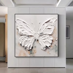 Textured Wall Art Butterfly Painting Abstract Butterfly Oil Painting on Canvas Textured Painting Abstract Wall Art Textured Wall Decor Gift